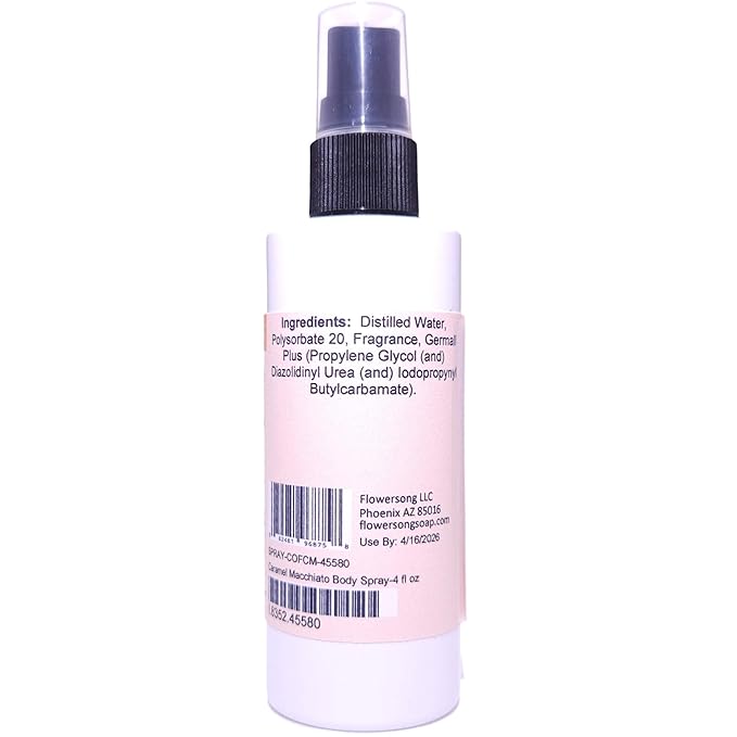 Blossom to Bath Caramel Macchiato Body Spray (4 Ounce) - Phthalate Free Fragrance - Energizes Skin with a Vanilla And Warm, Rich Caramel Scent