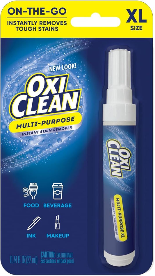 OxiClean On The Go Stain Remover Pen, 0.74 Fl Oz ??Instant Travel Stain Cleaner for Clothes, Food, Wine, Coffee, Makeup, Portable & Easy Use