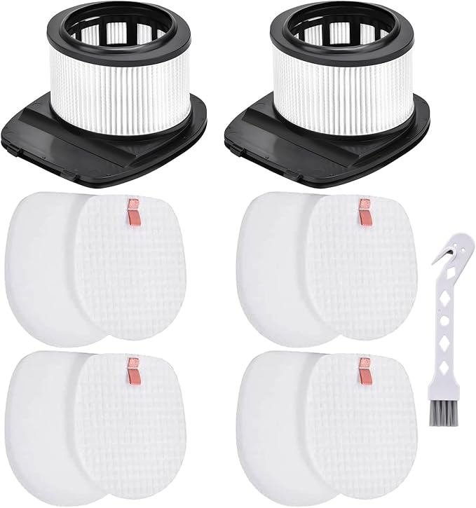 IZ377H IZ382H IZ162H Filter Replacement for Shark PowerPro FloorDetect and Rocket Pet Pro IZ361H IZ362H IZ363HT IZ440H IZ441HBRN IZ462H IZ482H IZ483H Cordless Stick Vacuum, Part # XHF161H & 617FJ140