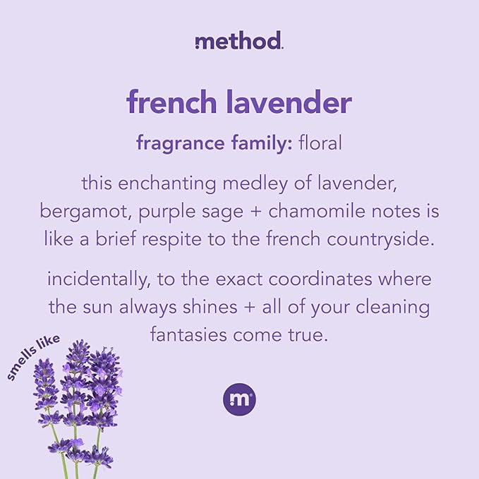 Method All-Purpose Cleaner Spray, French Lavender, Plant-Based and Biodegradable Formula Perfect for Most Counters, Tiles, Stone, and More, 28 oz Spray Bottles, (Pack of 3)