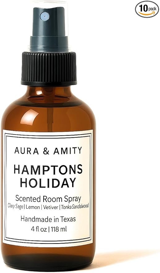 Aura & Amity Premium Room & Linen Spray – Handmade Luxury Fabric & Home Fragrance Mist, Long-Lasting & Eco-Friendly (Hamptons Holiday)