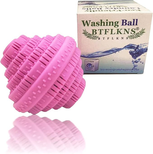 Eco-Friendly Laundry Balls, Premium Washing Ball, Add Double The Ceramic Balls Again, 2000 Times Super Laundry Balls, All Natural No-Chemical Detergent(Large,Pink)