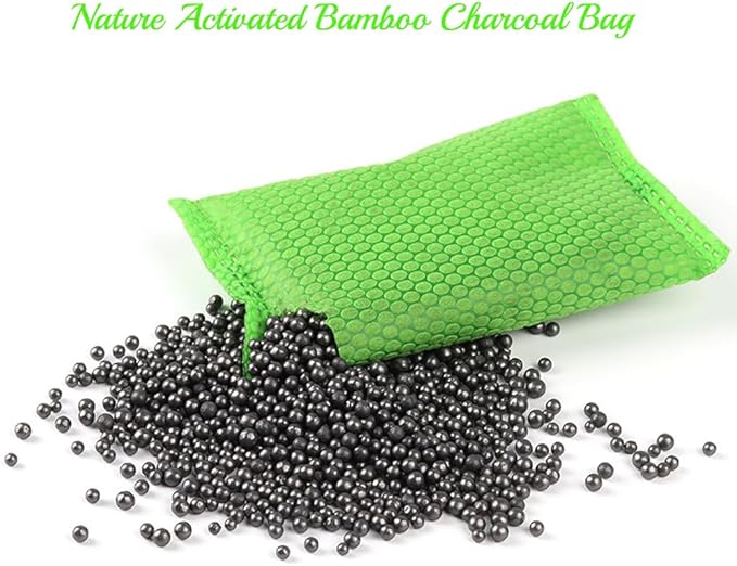 50g/Bag Nature Activated Bamboo Charcoal Bag Odor Absorber Air Purifying Bag for Home/Odor Eliminator Air Freshener for Car,Closet,Deodorizer Shoe, Room Basement,Litter Box (10 Bags)