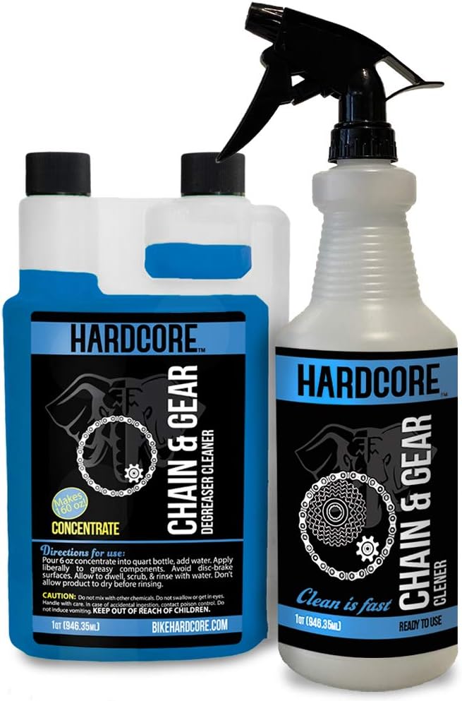 Hardcore Chain & Gear Cleaner Pro Kit + 32oz HD Spray Bottle One Color, 32oz