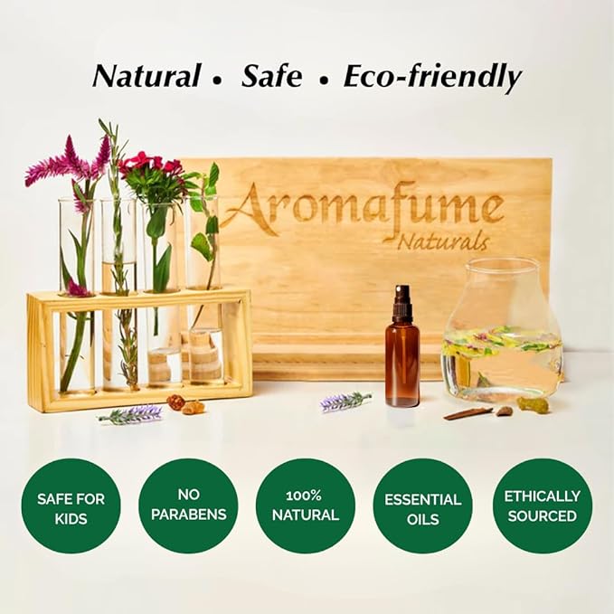Rose Room, Linen & Pillow Spray by Aromafume | 100ml/3.38 fl oz | with Pure Rose Essential Oil | Aromatherapy Spray | Mist for Bedding, Fabrics