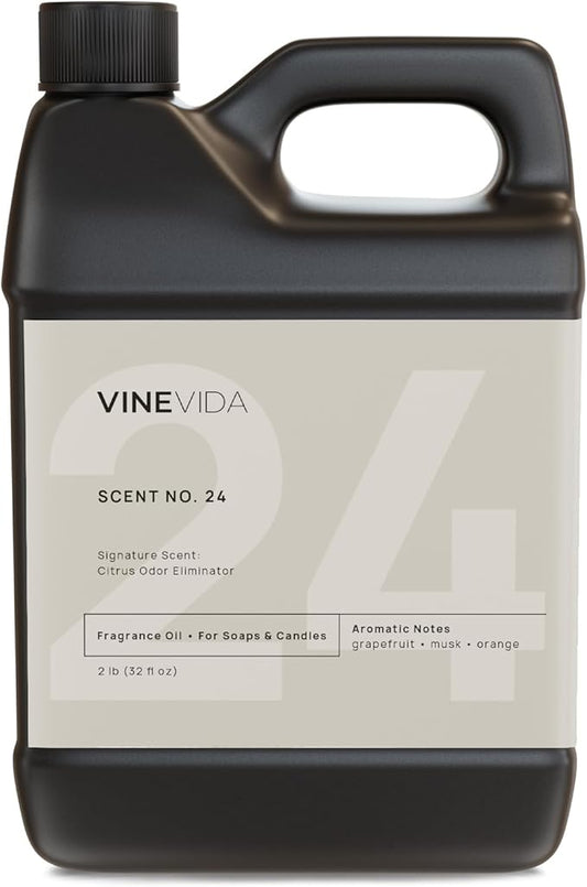 VINEVIDA [32oz] Citrus Odor Eliminator Fragrance Oil for Candle Making and Soap Making - Premium Candle Scents for Soy Candles