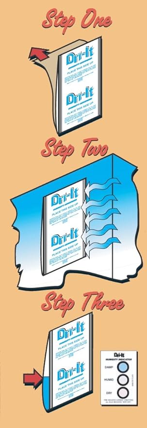 Dri-It MA-2-125-A Moisture Absorber with Disposable Peel and Stick Backing in a Twin-Pack , Blue