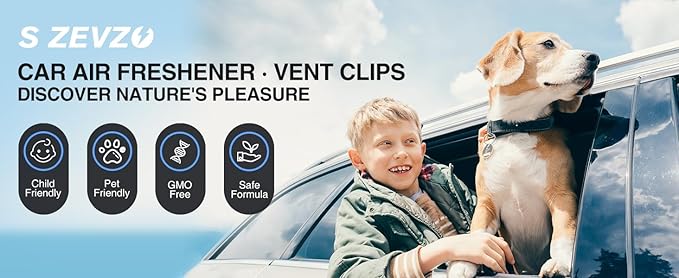 Car Air Freshener (Ocean) Natural Car Air Freshener, Essential Oil Diffuser, Car Scent Lasting Over 90 Days 3 Packs
