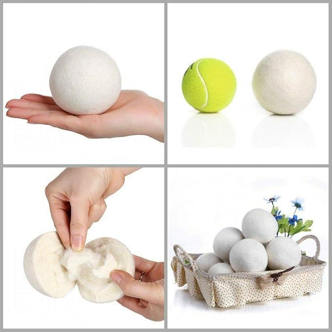 Wool Laundry Dryer Ball by Mili Felt -Reusable Extra Large Premium Natural Fabric Softener, Reduces Clothing Wrinkles, Eco-Friendly ~ Made of 100% Pure New Zealand Wool ~ Made in Nepal