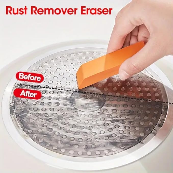 Upgraded Limescale Remover Pad – Fast-Acting Hard Water & Mineral Deposit Cleaning Block for Glass, Tile, Faucets, Cookware & Stainless Steelc