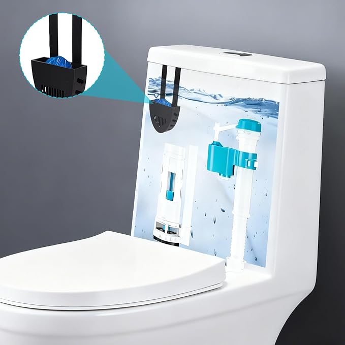 2pcs Toilet Tank Cleaning Tablet Holders, Premium Hanging Toilet Bowl Tablet Holders for Inside Tank Caddy Practical Bathroom Accessories Compatible with Vacplus