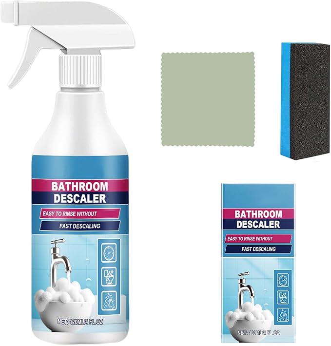 Bathroom Descaler Foam Cleaner, 2025 New Descaling Spray, Multi-Functional Stain Remover for Home Bathroom, Durable Cleaning Spray for Family Use (1)