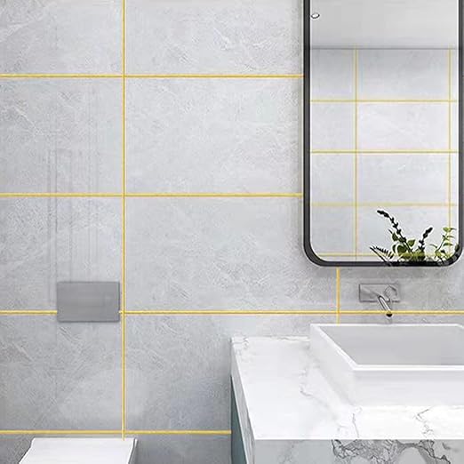 10 Pieces Tile Pen Wall Grout Color Pen Tile Repair Pen Wall Gap Grout Restore Marker For Tiles Floor Kitchen Bathroom(Gold)