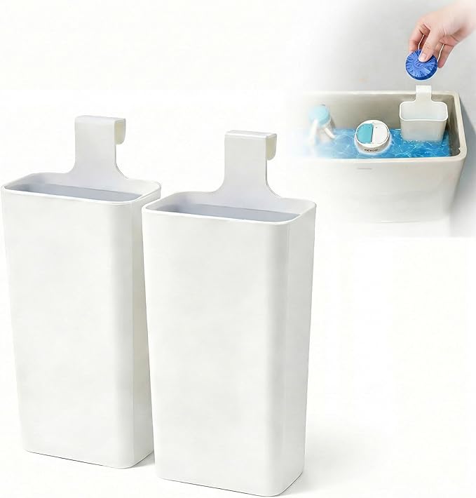 Toilet Tank Cleaning Tablet Holder (2 Pack), Hanging Rack Prevents Residue & Clogging, Extends Cleaner Tablet Life, Fits Most Standard Tanks