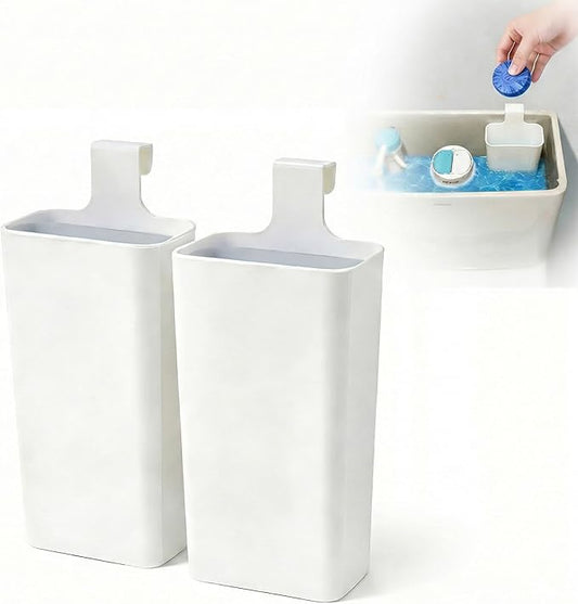 Toilet Tank Cleaning Tablet Holder (2 Pack), Hanging Rack Prevents Residue & Clogging, Extends Cleaner Tablet Life, Fits Most Standard Tanks