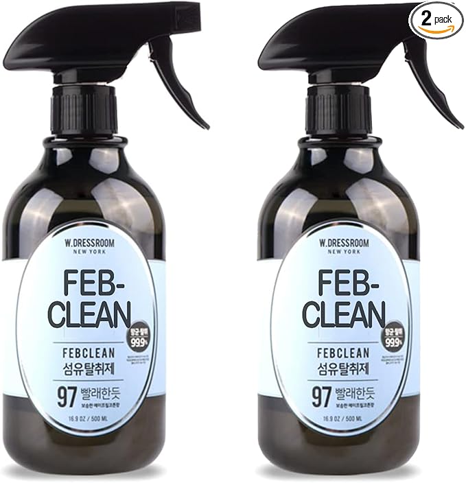 W.Dressroom Febclean No.97 April Cotton – Fabric & Linen Spray with Long-Lasting Fresh Scent, Anti-Static, 500ml Room Mist - 2 Pack