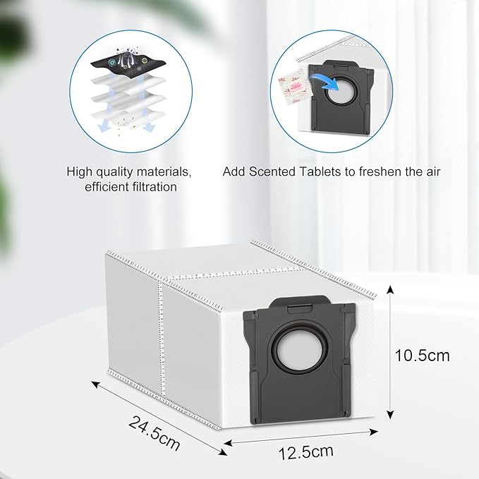 Replacement Kit for Dreame X50 Ultra Complete/L50 Ultra/Matrix10 Ultra/Mova V50 Ultra Robot Vacuum Cleaner,2 Main Brushes,4 Filters,6 Mop Pads&Side Brushes&Dust Bags&Scented Tablets