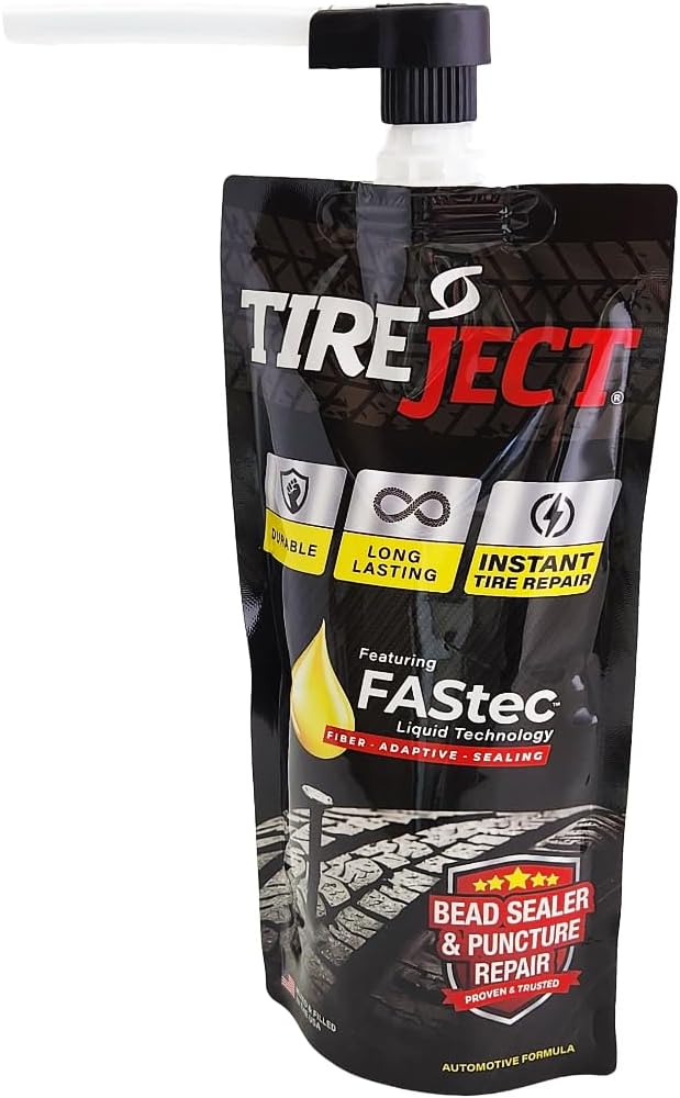 TireJect Automotive Full-Size Truck/SUV 2-in-1 Tire Sealant & Bead Sealer Kit for tire Repair of leaks and punctures