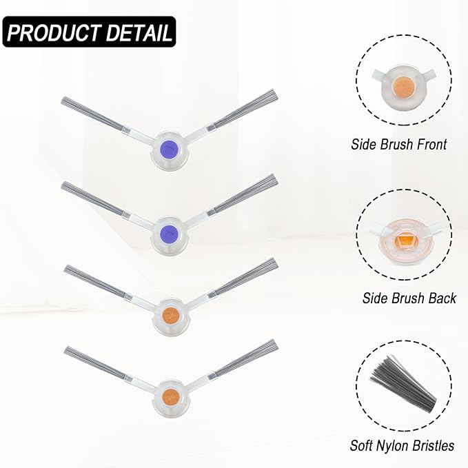 Freo X Plus Robot Vacuum Cleaner, Freo X Ultra Replacement Part, Freo X Plus Accessorie 6 Pairs Side Brushes