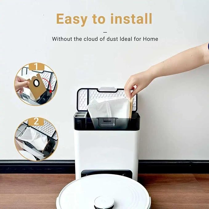 10 Pack Replacement Dust Bags for Lefant M2 Pro, M2S Pro,M2 Plus Robot Vacuum Cleaner Dust Bags