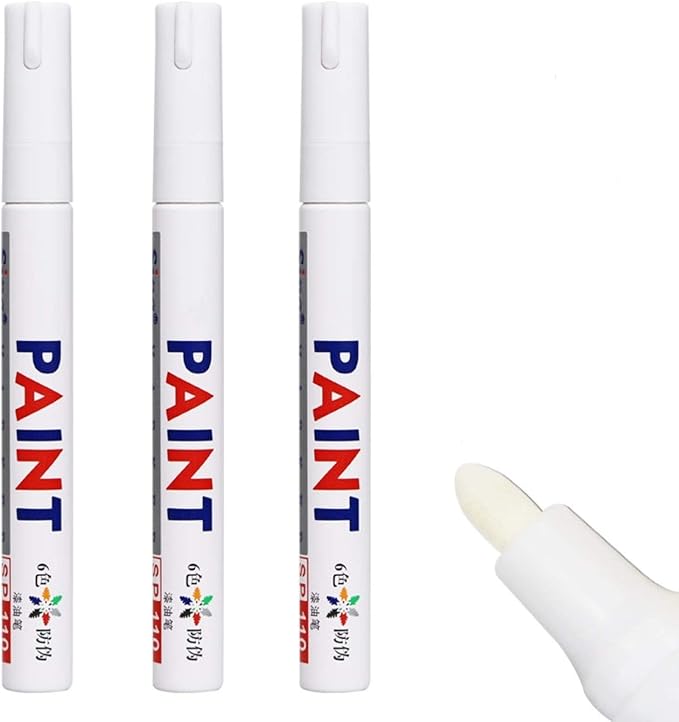 3Pcs Tile Marker Repair Wall Pen White Grout Marker Odorless Non Toxic for Tiles Floor and Tyre Suitable Car Painting Mark Pen