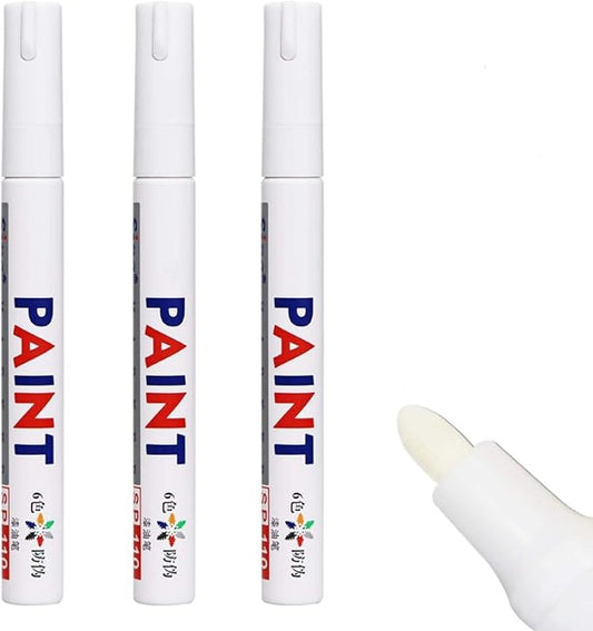 3Pcs Tile Marker Repair Wall Pen White Grout Marker Odorless Non Toxic for Tiles Floor and Tyre Suitable Car Painting Mark Pen