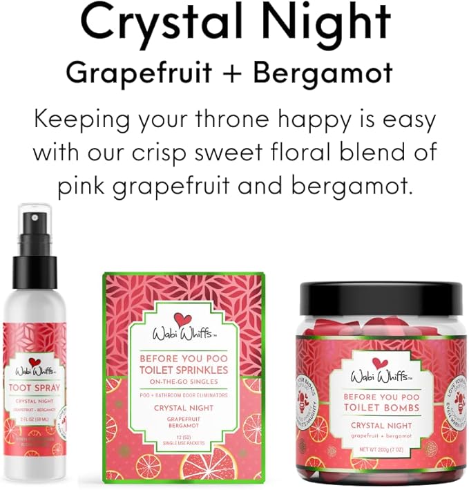 Fizzing Toilet Bombs – Crystal Night | Natural Bathroom Deodorizer | Odor Eliminator Tablets For Freshness & Cleanliness | Eco-Friendly Septic Safe Tablets | 60 Count |