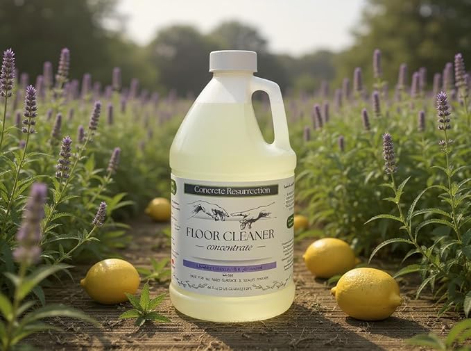 Clean Living Essentials Floor Cleaner – Multi-Surface, Non-Toxic, Plant-Based, pH Neutral, Family & Pet Friendly. Naturally scented for everyday clean. (Lavender + Mint)