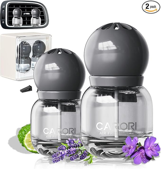 Car Air Freshener 2 Pack- The Adorable Lightbulb-Shaped - Automotive Vent Clip - Long Lasting Scent - Essential Oils - Scented Car Accessories - Ocean
