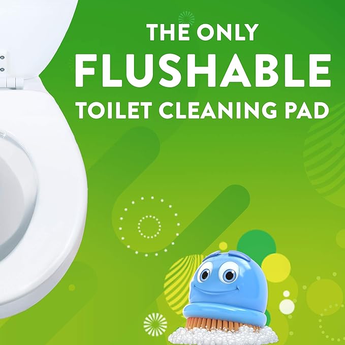 Scrubbing Bubbles Toilet Bowl Wand Cleaner Refills, Fresh Brush Heavy Duty Cleaner Toilet Refill Pads, Removes Limescale & Odors, Citrus Scent, 8 Count (Pack of 1)