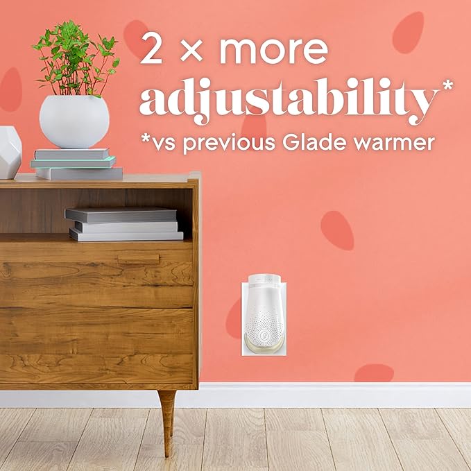 Glade PlugIn Plus Air Freshener Starter Kit, Scented Oil for Home and Bathroom, Stay Cool Watermelon, 0.67 Fl Oz, 1 Warmer + 1 Refill Clear