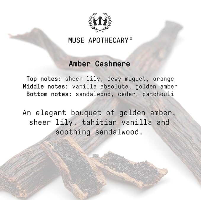 Muse Apothecary Linen Ritual - Aromatic, Soothing, and Relaxing Linen Mist, Laundry and Fabric Spray - Infused with Aromatherapy Essential Oils - 4 oz, Amber Cashmere