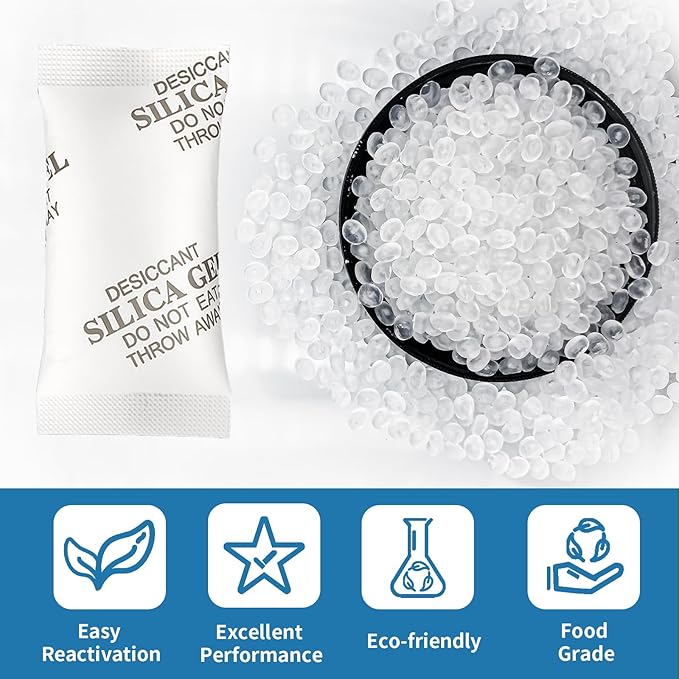 MakMeFre 500g Silica Gel Desiccant Pack – Food Grade Moisture Absorber