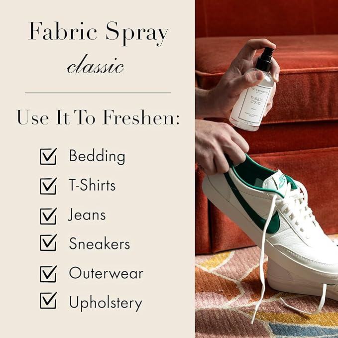 The Laundress Classic Fabric Spray, Clean Laundry Scent, 8 oz + The Laundress Wool and Cashmere Fabric Spray, Cedar Scent, 8 oz