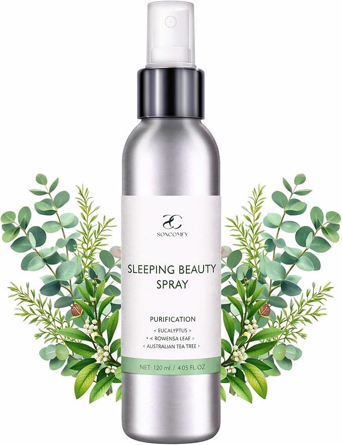 Pillow Ritual Aromatic, Calming Relaxing Pillow Mist, Linen and Fabric Sleep Spray, Infused with Natural Essential Oils for Bedtime Routine, Eucalyptus &Tea Tree, Aluminium Bottle 4.05 oz