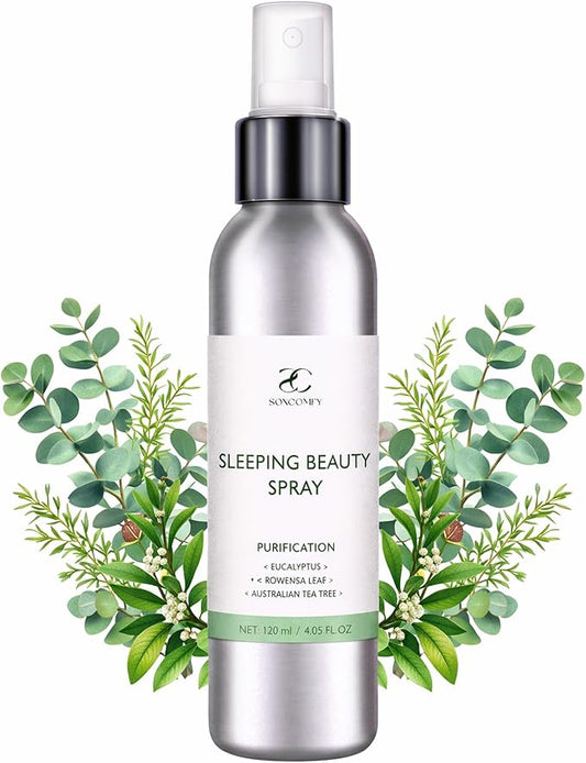 Pillow Ritual Aromatic, Calming Relaxing Pillow Mist, Linen and Fabric Sleep Spray, Infused with Natural Essential Oils for Bedtime Routine, Eucalyptus &Tea Tree, Aluminium Bottle 4.05 oz