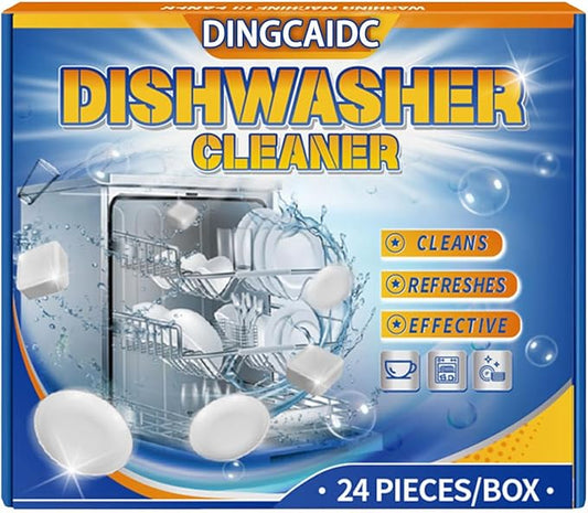Deep Clean Dishwasher Cleaner Tablets - 24 Count | Removes Limescale, Odors & Residue | Fresh Scent | Safe for All Dishwashers (Brand Name Optional)