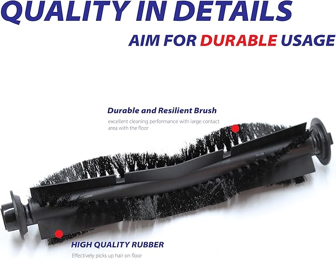 Replacement Parts Fit For Dustin Self-Emptying Robot Vacuum/Fit For Bobsweep Pet24-7-913, Fit For Ultravision Robot Vacuum/Fit For Bobsweep Pet24-7-213 (17PC-side brush& mop& main brush& filter)