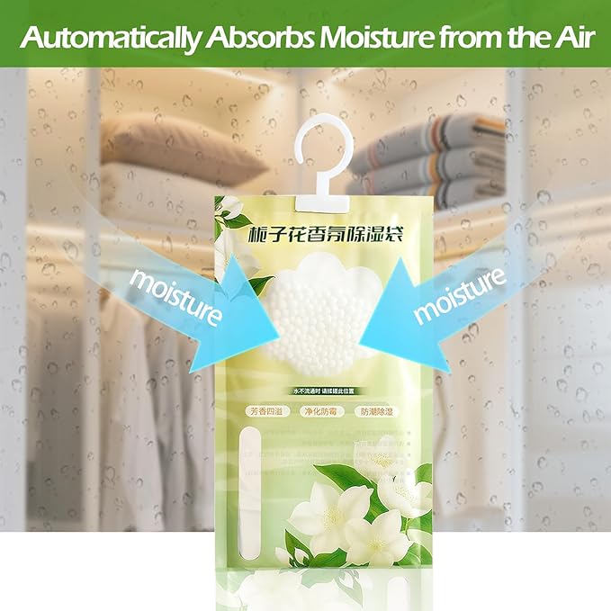 12 Pack Moisture Absorbers, Dehumidifier Bags for Closet,Humidity Bags for Closet, Humidity Absorber in Wardrobes, Bedrooms, Bathrooms