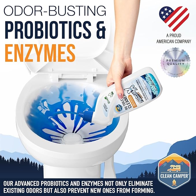 RV Toilet Bowl Cleaner ProClean X™ Formula | Enzyme & Probiotic Powered | Safe for RV Toilets, Holding Tanks & Sensors | Eliminates Odors, Removes Stains | Eco-Friendly