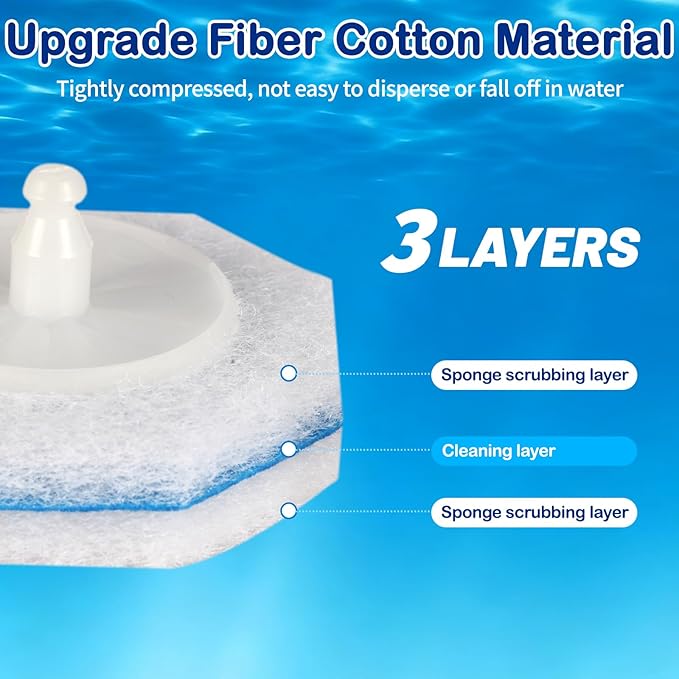 60 Count Disposable Toilet Wand Refills for Toilet Wand, 5X Cleaning Power Scrubber Refill, Bathroom Cleaning Supplies, No Falling Apart, Fresh Fragrance