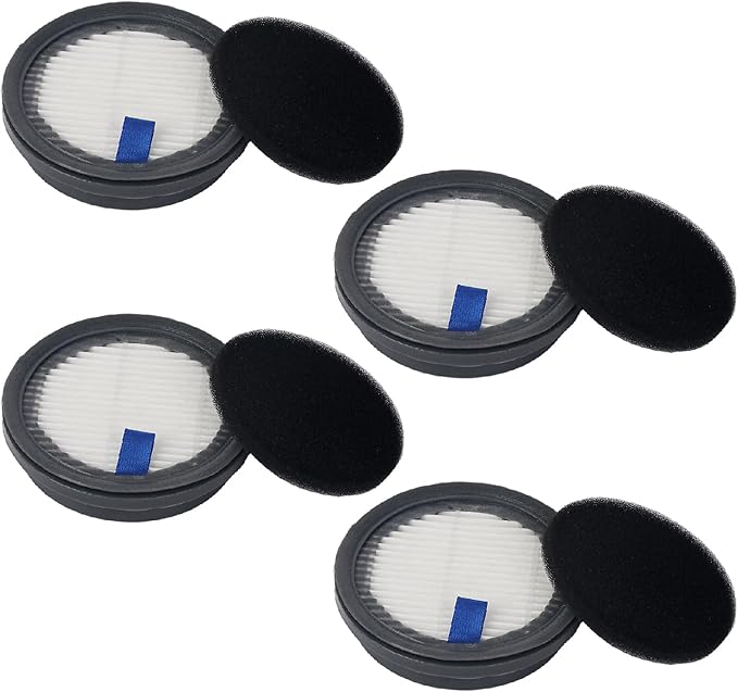 4 Pack HEPA Filters and 4 Pack Sponge Filters Replacement for Afoddon A200Pro/A200, ORFELD B08/C10A/C10G and NEQUARE S12 S25 S26 Series Cordless Vacuum Cleaner, with Foam Pre-filter
