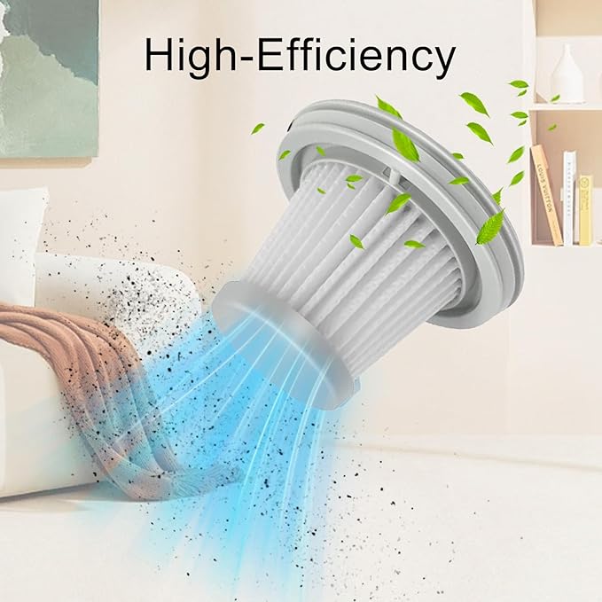 Vacuum Filter Replacement for Fanttik Slim V8 Mate, V8 Apex, Slim V10 Mate Vacuum Cleaner, 1Stainless Steel Pre-filter, 7 Washable Hepa Filters, 1 Cleaning Brush