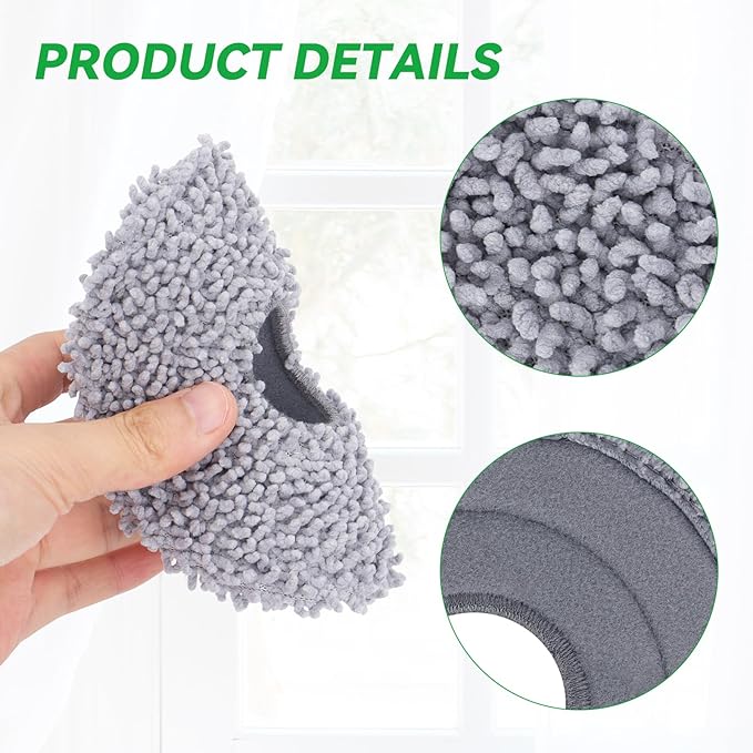 Microfiber Mop Pads for Roborock Q Revo/Qrevo S/Qrevo Pro/Qrevo Slim/Qrevo MaxV/Qrevo Master/Qrevo Plus/Qrevo Edge/Qrevo Curv/Saros Z70 Robot Vacuum Cleaner - Mop Head Replacement Accessories - 12Pcs