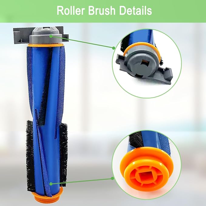 Replacement Parts for Shark AI AV2501S AV2511AE AV2610WA AV2501AE RV2502AE RV2400WD AI Ultra 2- in-1 Robot Vacuum, Main Brush, Filter, Side Brush, Roller Cover, Pre-Motor Foam & Felt Filter