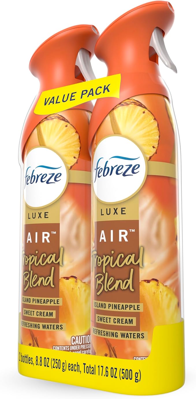 Febreze Air Freshener Spray, Odor-Fighting Room Spray, Tropical Blend Scent, 8.8oz, 2 Count