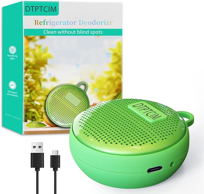 Refrigerator Deodorizer Odor Eliminator, Last for 10 Yeas Fridge Deodorizer Compact Fridge Freshener Deodorizer More Effective Than Baking Soda Bamboo Air Purifying Bags, Green