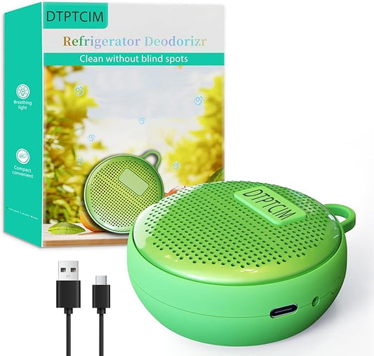 Refrigerator Deodorizer Odor Eliminator, Last for 10 Yeas Fridge Deodorizer Compact Fridge Freshener Deodorizer More Effective Than Baking Soda Bamboo Air Purifying Bags, Green