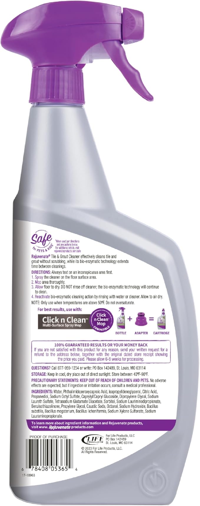 Rejuvenate Bio-Enzymatic Scrub Free Tile and Grout Cleaner Lightens and Brightens Every Time (32oz)