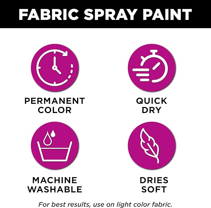 Tulip ColorShot Instant Fabric Spray Paint, Permanent Color Spray-On Fabric Paint, 3oz, Unicorn Iridescent Shimmer